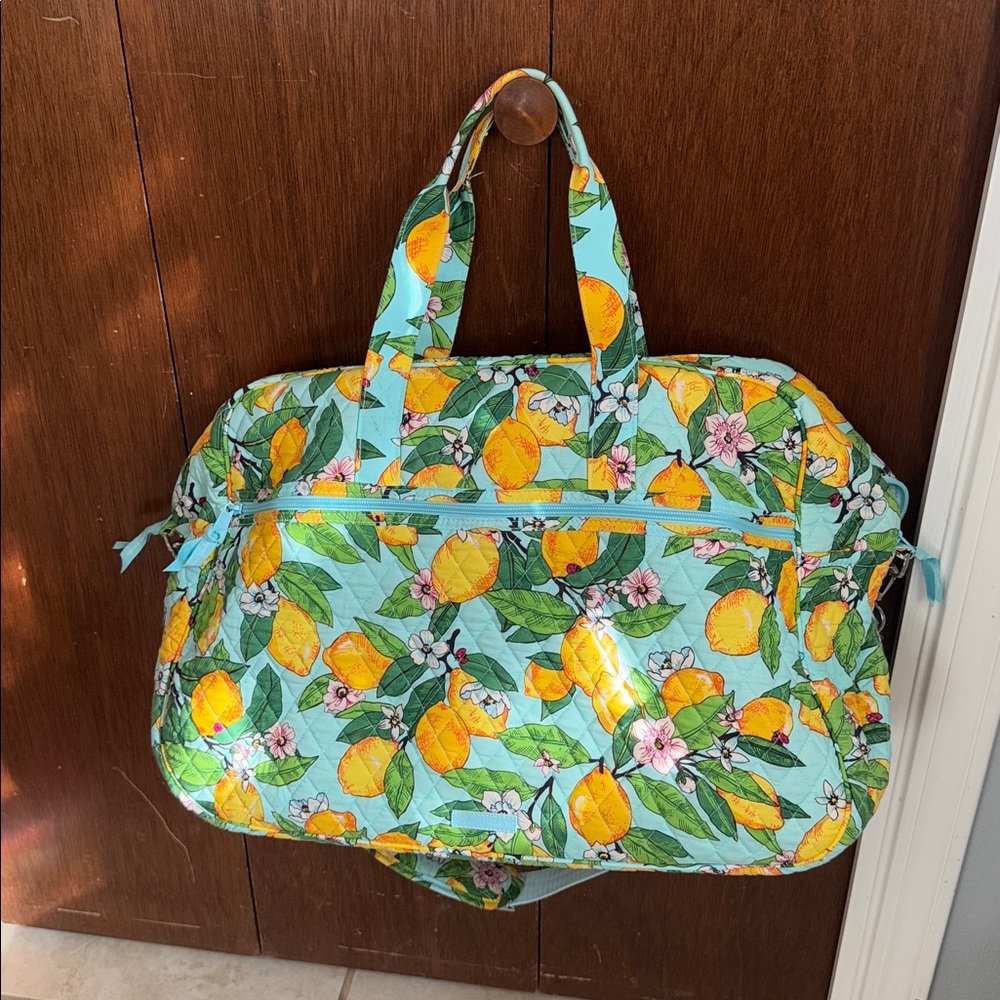 Vera Bradley, Weekender Lemon Print Travel Bag, Gently Used (Under 5x)